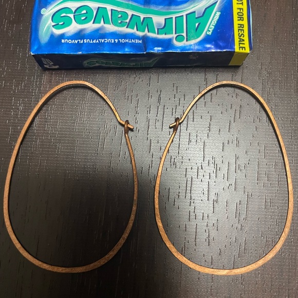 Handmade, Hammered, Copper Hoops - Picture 7 of 9
